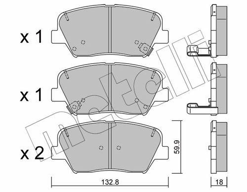 METELLI 22-1026-0 Brake Pad Set, disc brake