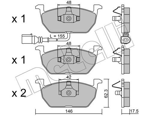 METELLI 22-1028-0 Brake Pad Set, disc brake