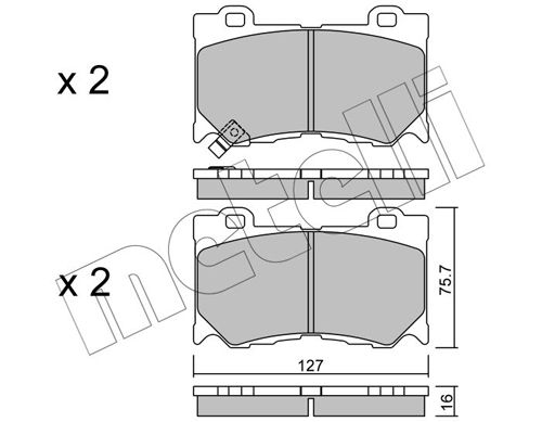 METELLI 22-1029-0 Brake Pad Set, disc brake