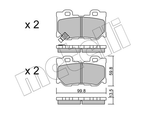 METELLI 22-1030-0 Brake Pad Set, disc brake