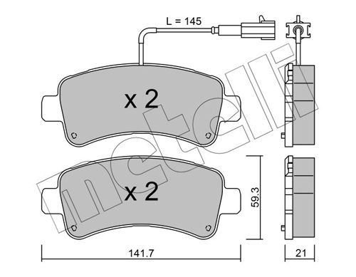 METELLI 22-1033-0 Brake Pad Set, disc brake