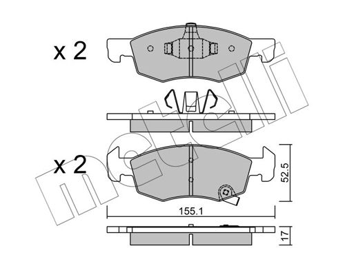 METELLI 22-1034-0 Brake Pad Set, disc brake