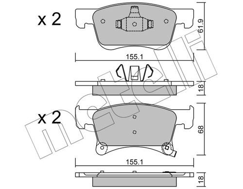 METELLI 22-1035-0 Brake Pad Set, disc brake
