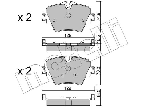 METELLI 22-1037-0 Brake Pad Set, disc brake