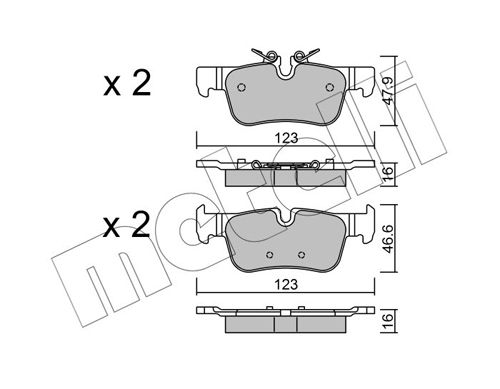 METELLI 22-1038-0 Brake Pad Set, disc brake