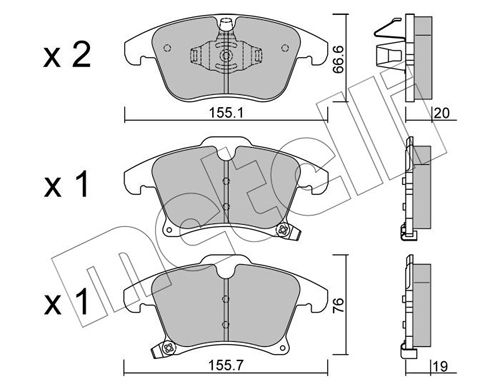 METELLI 22-1039-0 Brake Pad Set, disc brake