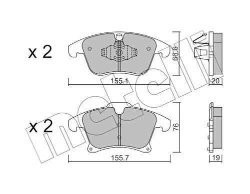 METELLI 22-1039-1 Brake Pad Set, disc brake