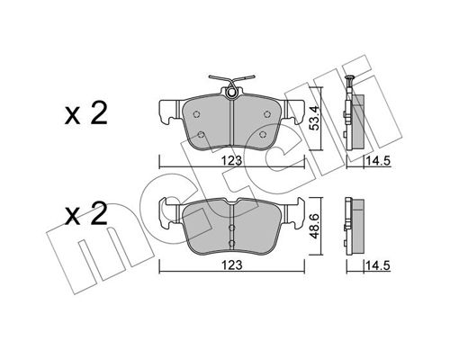 METELLI 22-1040-2 Brake Pad Set, disc brake