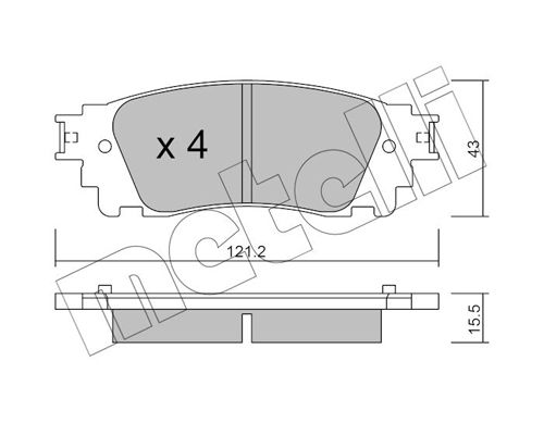 METELLI 22-1041-0 Brake Pad Set, disc brake