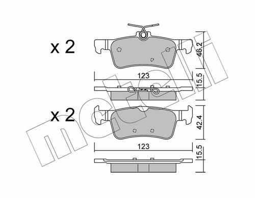 METELLI 22-1042-0 Brake Pad Set, disc brake