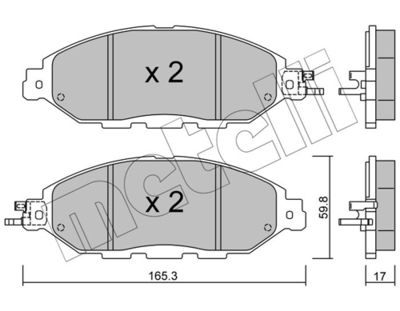 Brake Pad Set, disc brake METELLI 22-1045-0