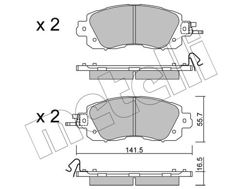 METELLI 22-1080-0 Brake Pad Set, disc brake