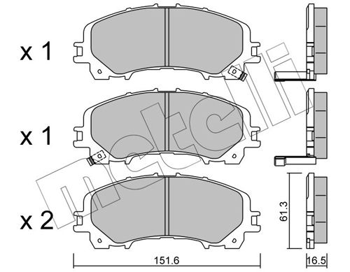 METELLI 22-1082-0 Brake Pad Set, disc brake