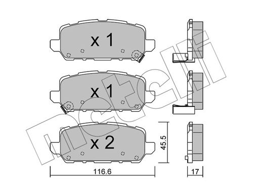 METELLI 22-1084-0 Brake Pad Set, disc brake