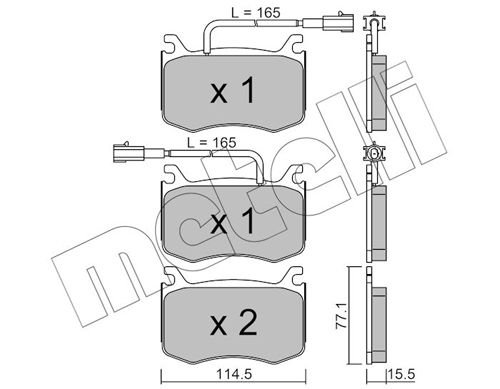 METELLI 22-1099-0 Brake Pad Set, disc brake