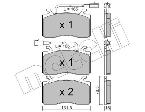 METELLI 22-1100-0 Brake Pad Set, disc brake