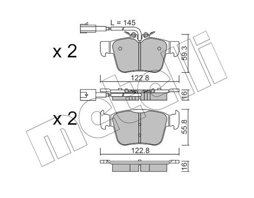 METELLI 22-1101-0 Brake Pad Set, disc brake