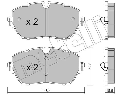METELLI 22-1105-0 Brake Pad Set, disc brake