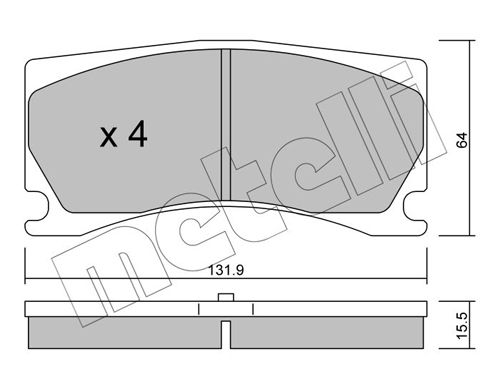METELLI 22-1106-0 Brake Pad Set, disc brake