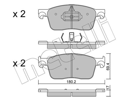 METELLI 22-1107-0 Brake Pad Set, disc brake