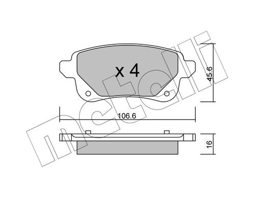 METELLI 22-1112-0 Brake Pad Set, disc brake