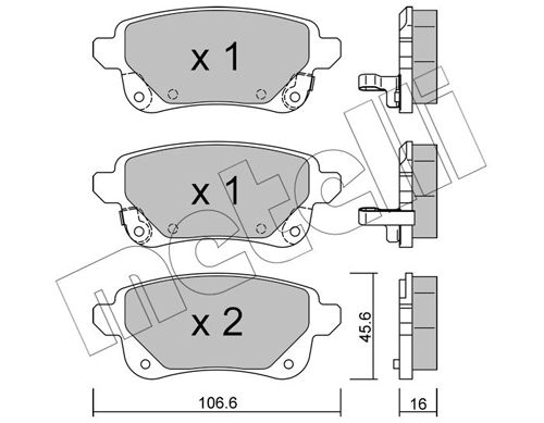 METELLI 22-1112-1 Brake Pad Set, disc brake
