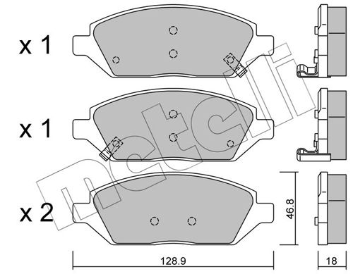 METELLI 22-1113-0 Brake Pad Set, disc brake