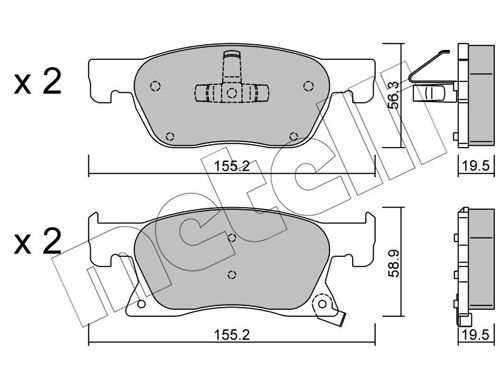 METELLI 22-1114-0 Brake Pad Set, disc brake