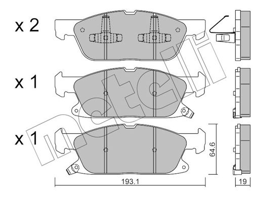 METELLI 22-1117-0 Brake Pad Set, disc brake
