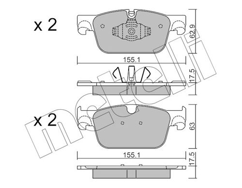 METELLI 22-1119-0 Brake Pad Set, disc brake