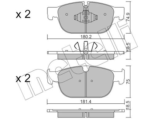 METELLI 22-1120-0 Brake Pad Set, disc brake