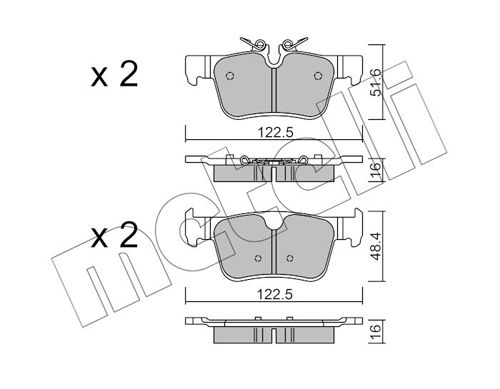 METELLI 22-1121-0 Brake Pad Set, disc brake