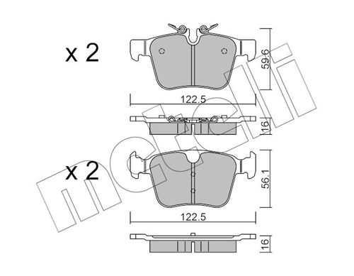 METELLI 22-1122-0 Brake Pad Set, disc brake