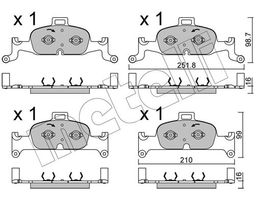 METELLI 22-1126-0 Brake Pad Set, disc brake