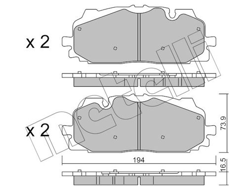 METELLI 22-1128-0 Brake Pad Set, disc brake