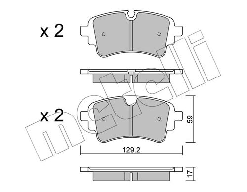 METELLI 22-1129-1 Brake Pad Set, disc brake