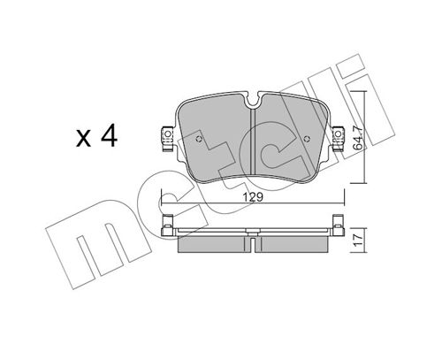 METELLI 22-1130-0 Brake Pad Set, disc brake