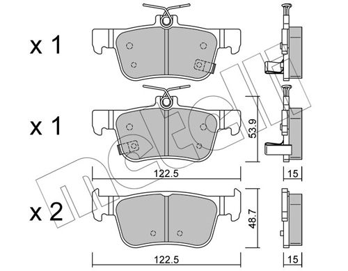 METELLI 22-1131-0 Brake Pad Set, disc brake