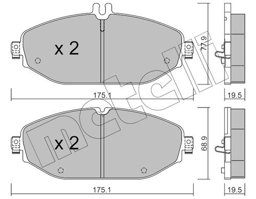 METELLI 22-1132-0 Brake Pad Set, disc brake