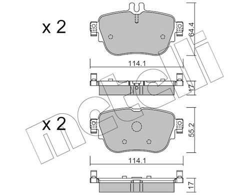 METELLI 22-1136-0 Brake Pad Set, disc brake