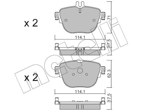 METELLI 22-1137-0 Brake Pad Set, disc brake