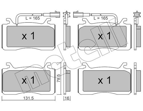 METELLI 22-1141-0 Brake Pad Set, disc brake