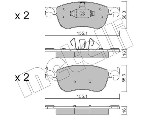 METELLI 22-1142-0 Brake Pad Set, disc brake