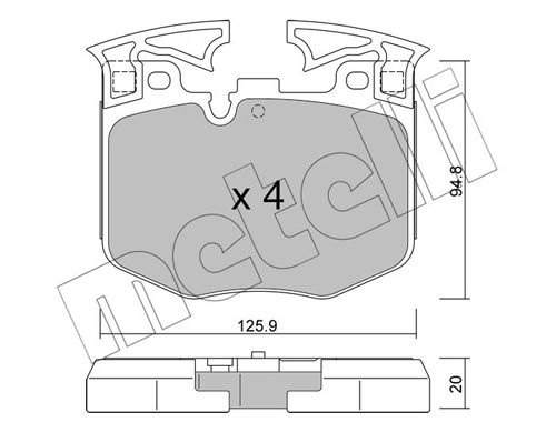 METELLI 22-1146-0 Brake Pad Set, disc brake