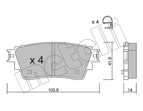 METELLI 22-1160-0 Brake Pad Set, disc brake