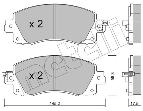 METELLI 22-1161-0 Brake Pad Set, disc brake