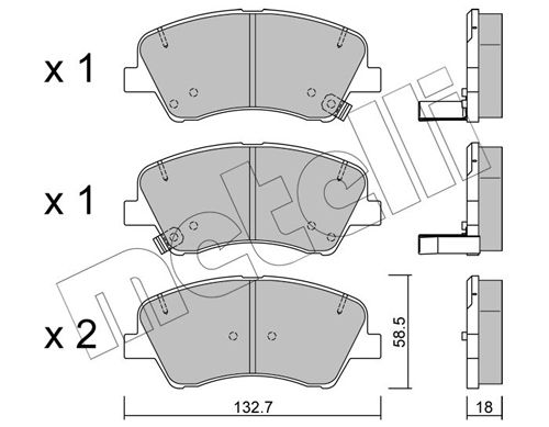 METELLI 22-1167-0 Brake Pad Set, disc brake