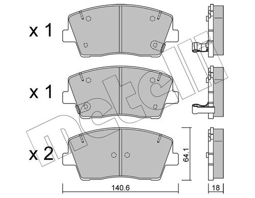 METELLI 22-1168-0 Brake Pad Set, disc brake