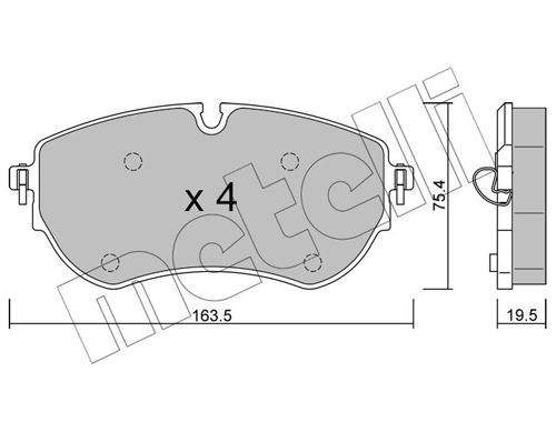 METELLI 22-1172-0 Brake Pad Set, disc brake