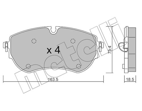 METELLI 22-1172-1 Brake Pad Set, disc brake